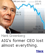 There are varying degrees of poverty. Sources say Hank Greenberg still has a net worth of a few hundred million, but most of his fortune and life's work at AIG is gone.